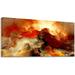 Colorful Abstract Poster Wall Decor Orange and Beige Smoke Stone Textured Canvas Art Wall Art Prints Painting Picture Artwork Bedroom Decoration No Frame