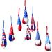 Midsumdr 4th of July Gnome Independence Day Hanging Ornaments Set of 8 Patriotic Gnomes Decorations Handmade Plush Veterana Day Gift Elf Red Blue White Gnome Home Decor Christmas Tree Decor