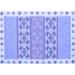 Ahgly Company Machine Washable Indoor Rectangle Abstract Blue Contemporary Area Rugs 2 x 5