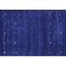 Ahgly Company Machine Washable Indoor Rectangle Abstract Blue Contemporary Area Rugs 7 x 10