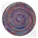 Jaipur Art And Craft Ecofrindly 270x270 CM (9 x 9 Square feet)(105.30 x 105.30 Inch)Multicolor Round Jute AreaRug Carpet throw