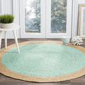 Jaipur Art And Craft Ecofrindly 90x90 CM (3 x 3 Square feet)(35.10 x 35.10 Inch)Multicolor Round Jute AreaRug Carpet throw