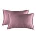 shpwfbe room decor throw pillow covers satin pillowcases standard set of 2 pillow cases for hair and skin 20x26 inches satin pillow covers 2 pack