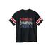 Men's Big & Tall Champion® Football Inspired Tee by Champion in Black (Size 3XL)