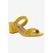 Wide Width Women's Fuss Slide Sandal by Bellini in Yellow Smooth (Size 9 1/2 W)