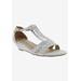 Women's Laaris T-Strap Sandal by Bellini in White Fabric (Size 7 1/2 M)