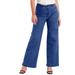 Plus Size Women's June Fit Wide-Leg Jeans by June+Vie in Medium Blue (Size 14 W)