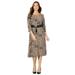 Plus Size Women's Strawbridge Fit & Flare Dress by Catherines in Classic Animal Neutral (Size 3XWP)