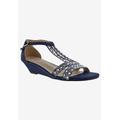 Women's Laaris T-Strap Sandal by Bellini in Navy Fabric (Size 6 1/2 M)