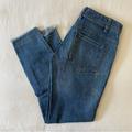 Free People Jeans | Free People Distressed Cropped Jeans In Tupelo Blue | Color: Blue | Size: 25