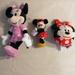 Disney Toys | Disney Minnie Mouse Lot Of 3 Plush Stuffed Animal Dolls 10" And 6" | Color: Black/Pink | Size: Osbb