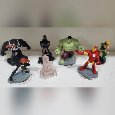 Disney Video Games & Consoles | Lot Of 7 Disney Infinity 2.0 Marvel Figure Lot Hulk Iron Man Venom | Color: Green/Red | Size: Os
