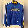 Adidas Jackets & Coats | Golden State Adidas Warm Up Jacket- Size Men's Small | Color: Blue/Gold | Size: S