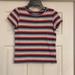 American Eagle Outfitters Tops | American Eagle Outfitters Xs Multi Color Striped Tshirt | Color: Blue/Red | Size: Xs