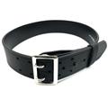 Perfect Fit 2.25in Fully Lined Sam Browne Leather Belt Plain Chrome Buckle Black 50 8000-CH-50