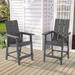 Loon Peak® Eloine Adirondack Chair Plastic/Resin in Gray | 48.4 H x 29 W x 31 D in | Wayfair E6CC7992233E4D45B0800ABFAF91890E