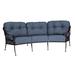 Woodard Derby 103" Wide Patio Sofa w/ Cushions Metal in Gray | Wayfair 4T0064-70-43C