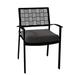 Woodard New Century Stacking Patio Dining Armchair Metal in Black | 33.75 H x 22.5 W x 23.75 D in | Wayfair 930017ST-92-01Y
