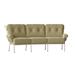 Woodard Terrace 114" Wide Patio Sofa w/ Cushions Metal in Gray/Brown | 38 H x 114 W x 48 D in | Wayfair 790064-70-51N