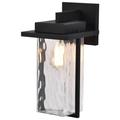 Nuvo Lighting 66716 - 1 Light Large 15.5" Matte Black Clear Glass Wall Lantern Light Fixture (VERNAL 1 LT LG WALL LANTERN BLK (60-7356))