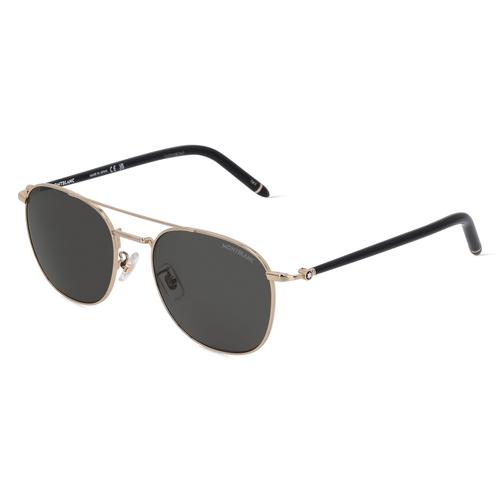 Montblanc MB0271S Herren-Sonnenbrille Vollrand Rund Metall-Gestell, gold