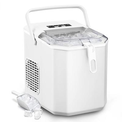 Countertop Ice Maker Portable Ice Machine with Handle,Self-Cleaning Ice Makers, 26Lbs/24H, 9 Ice Cubes Ready in 6 Mins