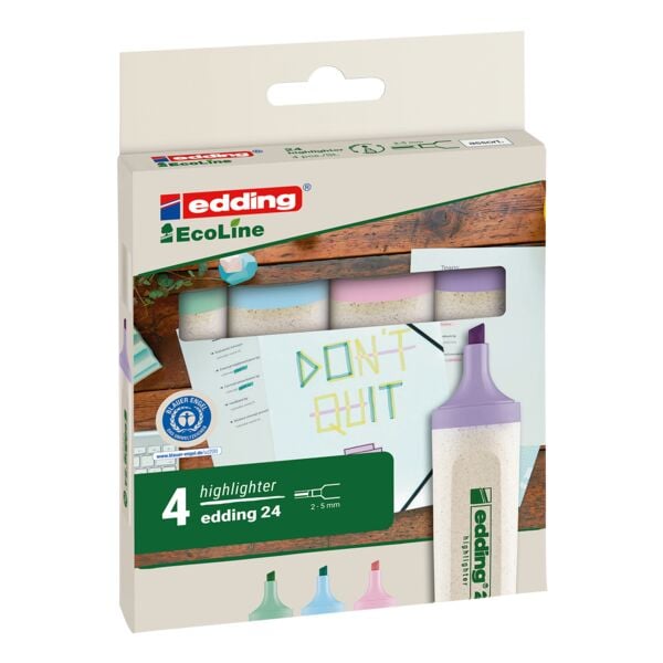 Edding 4er-Set Textmarker »EcoLine Pastell« grün Image