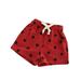 Pimfylm Unisex Shorts Baby and Toddler Girls Cartwheel Shorts Red 2-3 Years