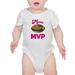 Mom Future Mvp With Football Bodysuit Infant -Smartprints Designs Unisex Regular Fit
