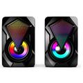 Heavy Subwoofer X2 Colorful Lights Effect Rgb Speaker Computer Stereo Multimedia Usb Heavy Subwoofer
