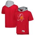 Men's Mitchell & Ness Red Tampa Bay Buccaneers Postgame Short Sleeve Hoodie