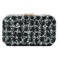 Fecialy Clutch Purses For Women Crystal Evening Bag Gemstone Handbag Formal Rhinestone Purse For Wedding Party, Black-b