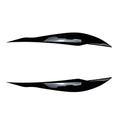 ANTCRZ Bumper Grille Eyebrows For F30 3 Series For Sedan F31 2011-2015 Car Headlight Eyelids ABS Plastic Accessories Twin Slat (Color : Gloss black)