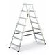 Drabest PRO SERIES LADDERS 2x7-Step Aluminum Double-Sided Household Ladder 150 KG –Aluminum Step Ladder – Ladders Multi Purpose – Folding Step Ladder – 51 x 156 x 16 cm