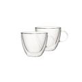 Villeroy & Boch Artesano Hot and Cold Beverages Cup L, Set of 2, 420 ml (Measured Brimful), Borosilicate Glass, Clear