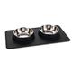 Karlie Stainless Steel Silicone Dex Diner Set Dog Bowls |2x350ml, Ø 14cm Black