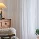 JOOJA Boho Curtains Crochet Semi Sheer Lace Curtains 84 inch Length 2 Panels Set, Rod Pocket Farmhouse Vintage Cotton Tassel Window Treatment for Bedroom Living Room White 59x84