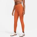 Trainingstights NIKE "ONE WOMEN'S MID-RISE / MESH-PANELED LEGGINGS" Gr. XS (34), N-Gr, braun Damen Hosen Yogahosen