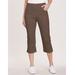 Blair DenimEase Flat-Waist Capris - Brown - 16 - Misses