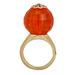 Kate Spade Jewelry | Kate Spade 2009 Holiday Collection Citrine Orange Vintage Bead Ring | Color: Gold/Orange | Size: 7