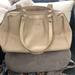 Nine West Bags | Cream Nine West Faux Leather Hand Bag | Color: Cream/Silver | Size: Os