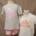 Adidas Matching Sets | Nwt 5 Girls Adidas 3-Piece Set (2 Shirts & 1 Short) Pink & Gray | Color: Gray/Pink | Size: 5g