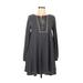 Altar'd State Casual Dress - Sweater Dress: Gray Marled Dresses - Women's Size X-Small