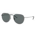 Ray-Ban RB3589 Sunglasses Silver Frame Dark Grey Polarized Lens 55 RB3589-925181-55