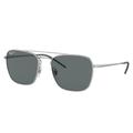 Ray-Ban RB3588 Sunglasses - Men's Silver Frame Dark Grey Polarized Lens 55 RB3588-925181-55
