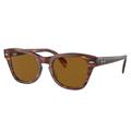 Ray-Ban RB0707S Sunglasses Striped Havana Frame Brown Lens 53 RB0707S-954-33-53