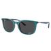 Ray-Ban RB4386 Sunglasses Transparent Turquoise Frame Polarized Dark Grey Lens 54 RB4386-6651K8-54