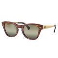 Ray-Ban RB0707SM Sunglasses Striped Havana Frame Green Vintage Lens 53 RB0707SM-954-G4-53