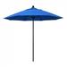 California Umbrella 9' Venture Series Patio Umbrella with Black Aluminum Pole Fiberglass Ribs Push Lift With Olefin Royal Blue Fabric - California Umbrella ALTO908302-F03