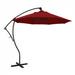 California Umbrella 9' Bayside Series Cantilever With Bronze Aluminum Pole Aluminum Ribs 360 Rotation Tilt Crank Lift With Sunbrella 2A Jockey Red Fabric - California Umbrella BA908117-5403